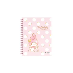 Cuaderno 16x21 espiral Tapa Dura 80 hjs. My Melody