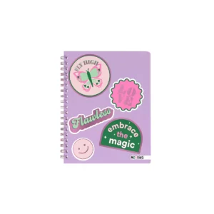 Cuaderno 16x21 espiral Tapa Dura 80 hjs. Pink
