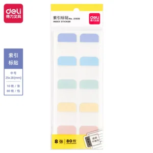 Indices adhesivos 28x25mm 80separadores - 5 colores combinados