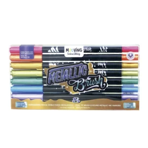 Marcadores Pincel Doble Punta Metalizados x 8