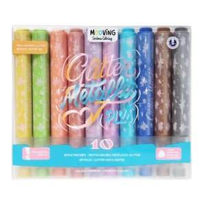 Resaltadores Metalicos Glitter x 10