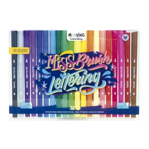 Marcadores Doble Punta Pincel x 20