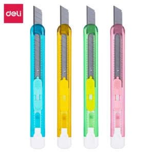 Cutter escolar NEON Chico - 4 colores pastel - Blister x 1