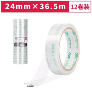 Cinta Adhesiva Super Cristal 24 mm x 36 mts TUBO x 12