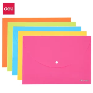 Sobre PP A4 con broche SNAP 5 colores vivos