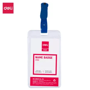 Name Badge START plus vertical 64x105x0.28 mm c/clip