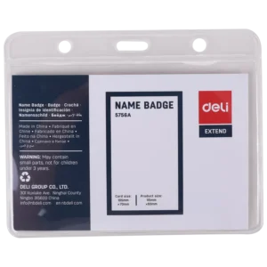 Name Badge EXTEND horizontal 102x91x0.25mm c/cordon removible