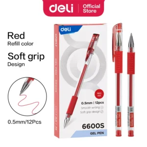 Boligrafo GEL Daily 0,5 mm con grip Tinta Roja