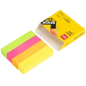 Indices adhesivos tiras de papel 50x12mm - 4 colores fluo