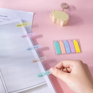 Indices adhesivos tiras de film con dispenser 43 x 12mm - 5 colores PASTEL