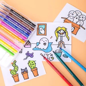 Marcadores Punta pincel Color Emotion Estuche plastico x 12