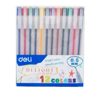 Boligrafo Gel DELIGTH estuche 12 colores