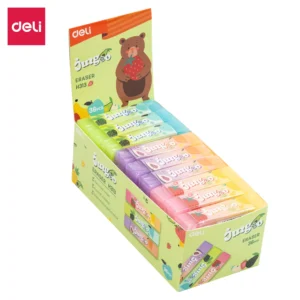 Goma de Borrar BICOLOR translucido 63x14x10 mm JUNGO