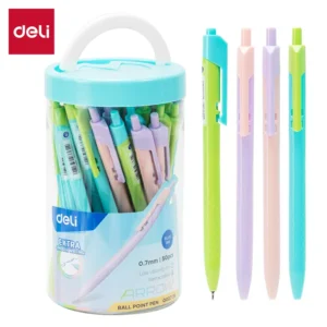 Boligrafo Arrow Retractil 0,7mm Colores Vivos Tinta Azul Pote x 50