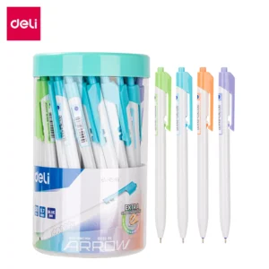 Boligrafo Arrow Retractil 0,7 mm Colores Pastel Tinta Azul Pote x 50