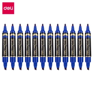 Marcadores permanentes MATE SWITCH Doble Punta Biselada / Redonda - Azul