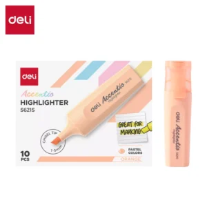 Resaltador Accentio Naranja PASTEL Caja x 10