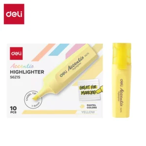 Resaltador Accentio Amarillo PASTEL Caja x 10
