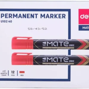 Marcadores permanentes recargables MATE punta redonda Rojo