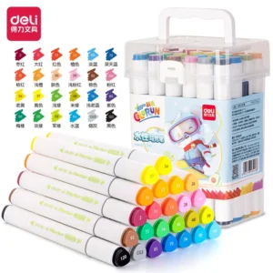 Sketch Marker triangular doble punta al agua (Redondo+Biselada) Box x 24