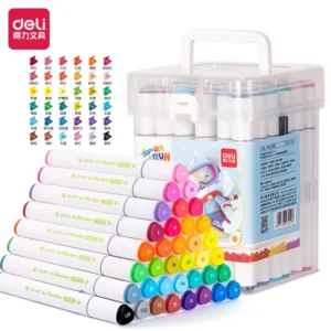 Sketch Marker triangular doble punta al agua (Redondo+Biselada) Box x 36