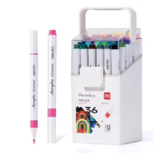 Marcador Acrilico Finenolo punta Redonda Box x 36