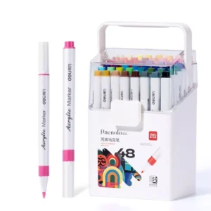 Marcador Acrilico Finenolo punta Redonda Box x 48